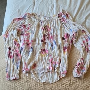 Billabong Floral Off-Shoulder Blouse